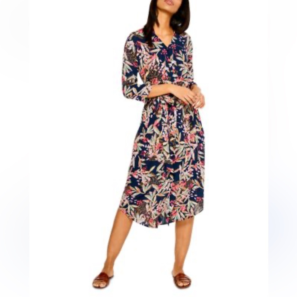 Nic+Zoe Womens Petite Cherry Blossom Dress PS